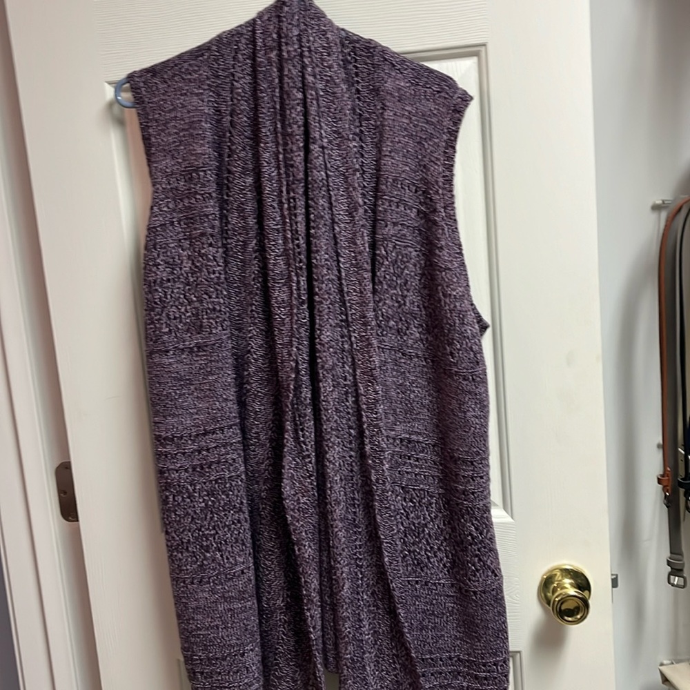 Purple cardigan